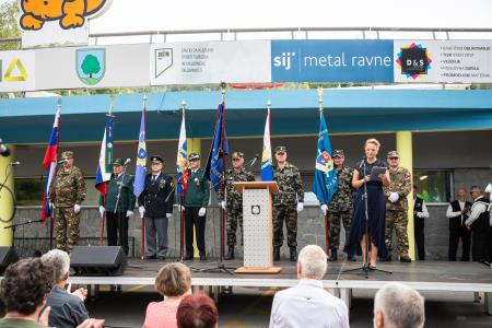 Osrednja občinska proslava ob dnevu državnosti 22. 6. 2023 Praporščaki, voditeljica Janja Širnik